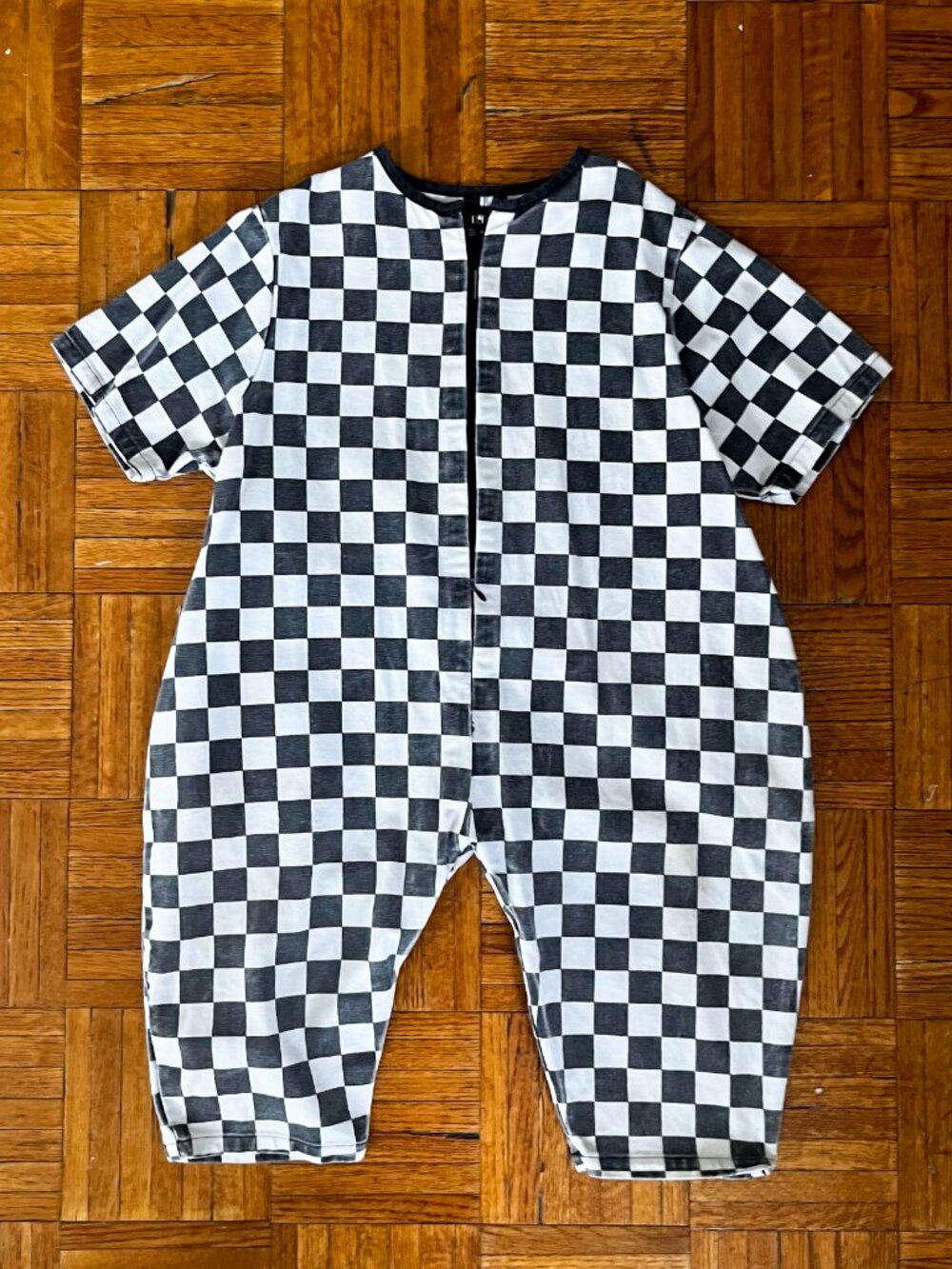 Meme Kids Checkered Jumpsuit Black White Size 2-4Y Unisex Oversized